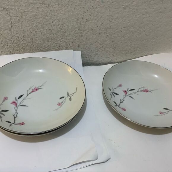 Set of 3 Cherry Blossom 7.5" Plates by Fine China of Japan 1067 - Picture 2 of 6